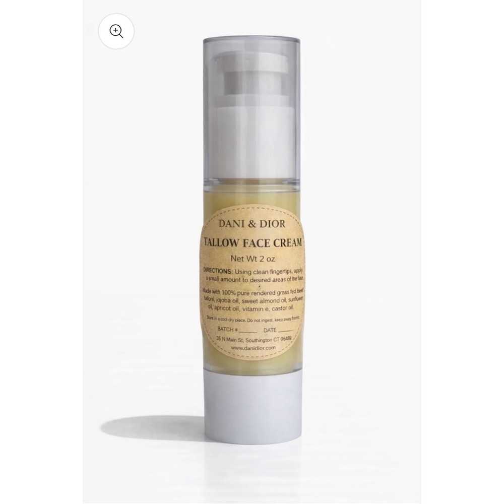 NWT Dani & Dior Non Scented Tallow Face Cream — Natural Cream 2oz.